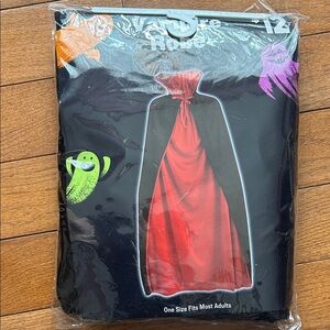 Vampire Robe Costume for Adults Black and Red